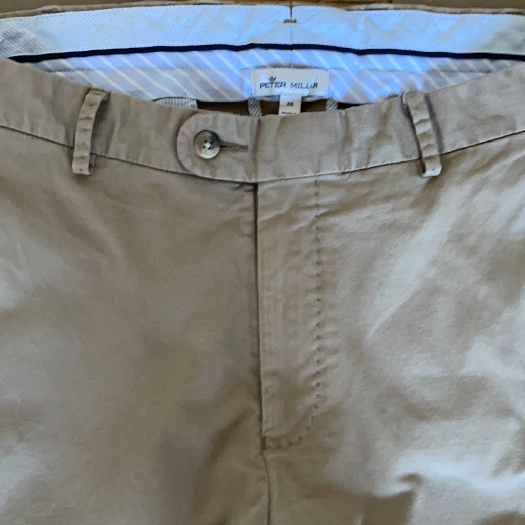 Peter Millar Men’s Pima Cotton Khaki Pants. 34/30